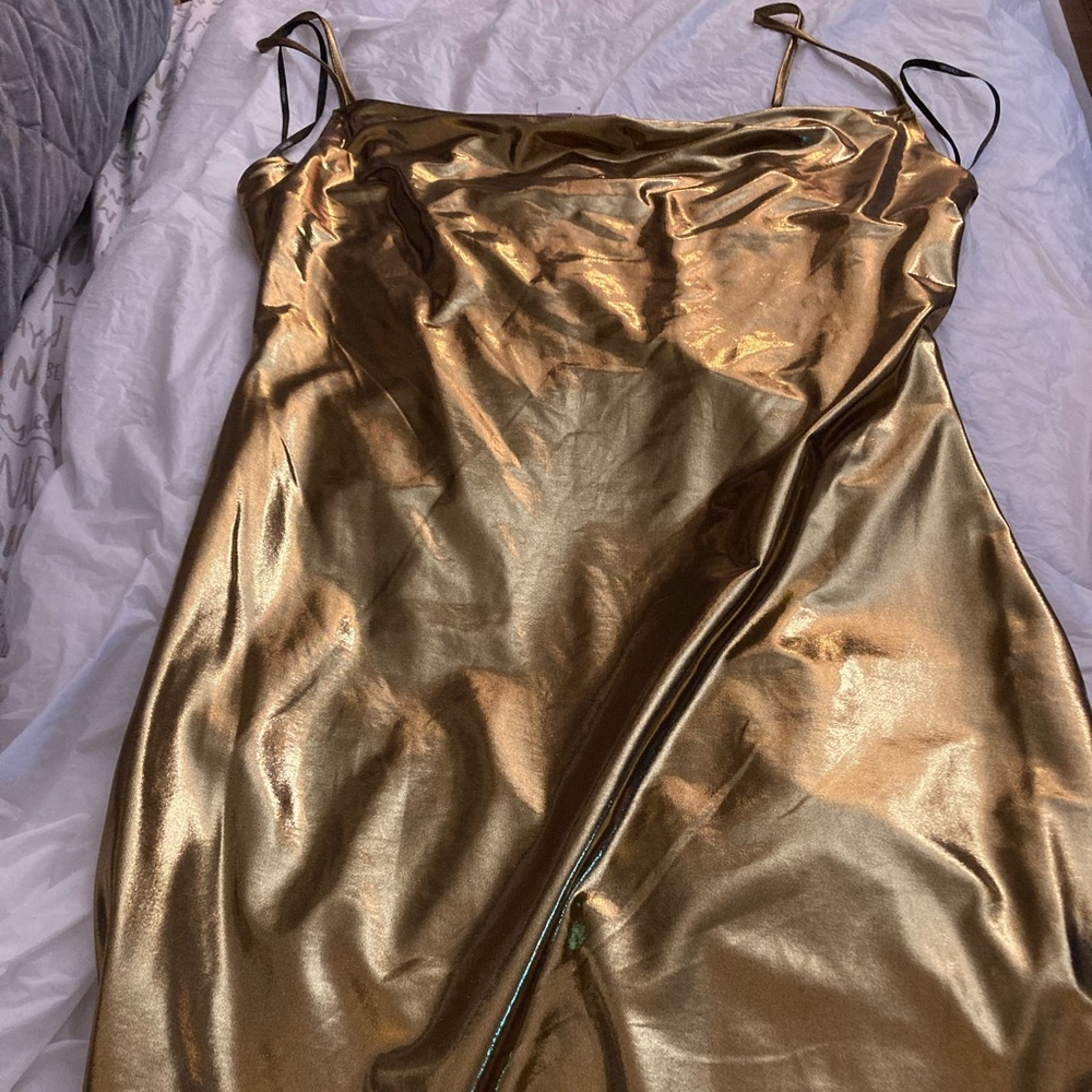 Forever 21 gold slip dress size M